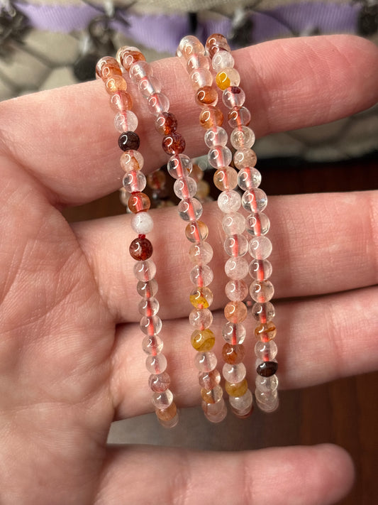 Fire Quartz - Bracelet 4 mm