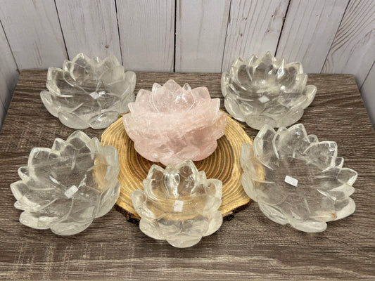 Quartz Lotus Bowls