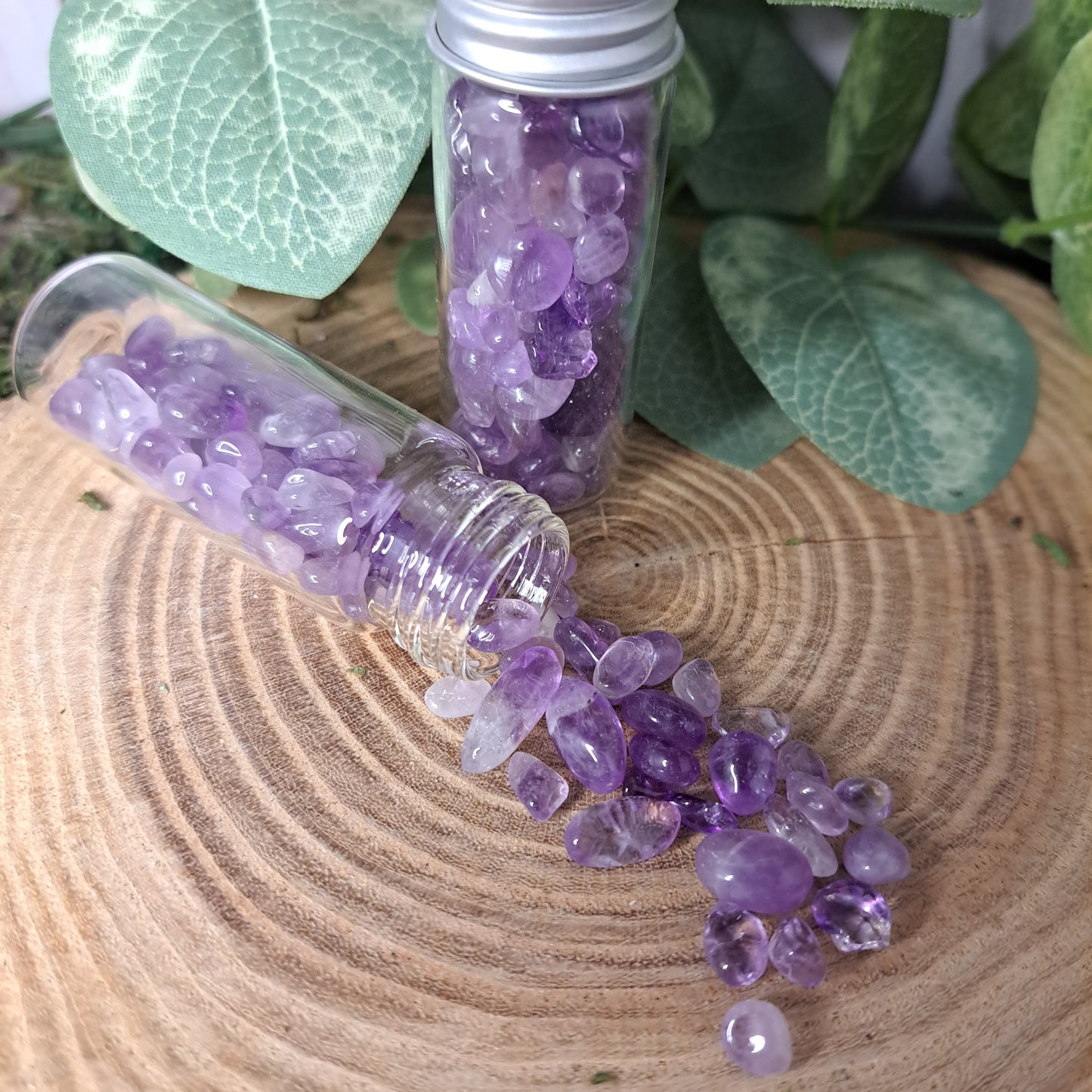 Amethyst Crystal Chip Bottle
