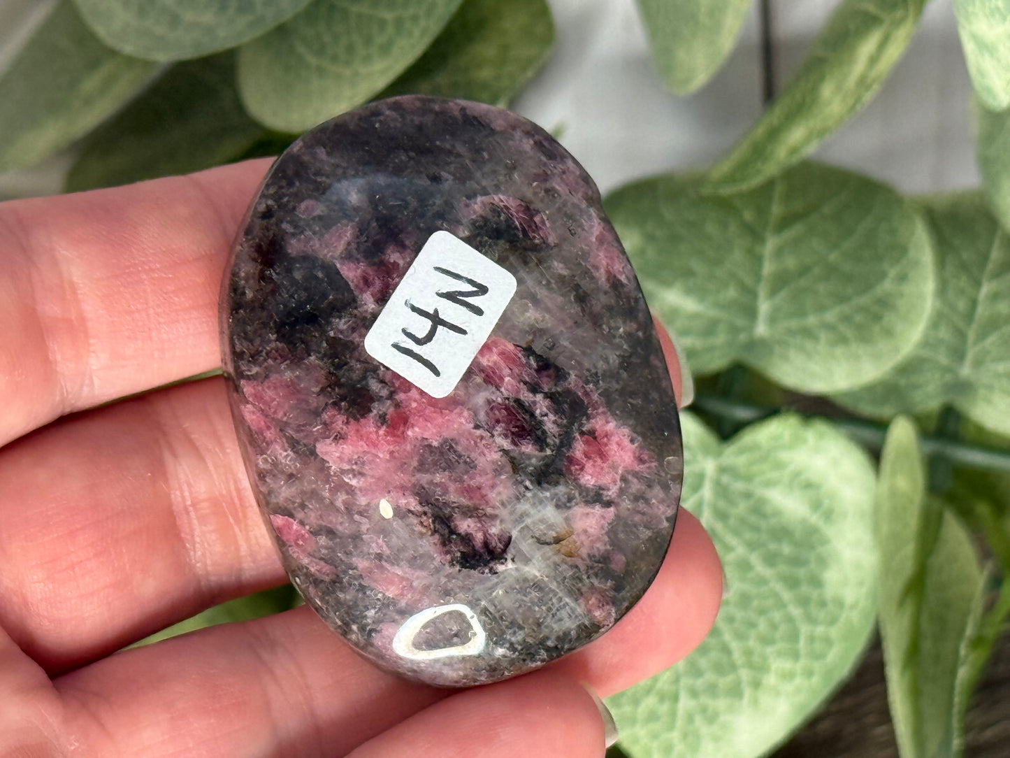 Rhodonite Palm Stone