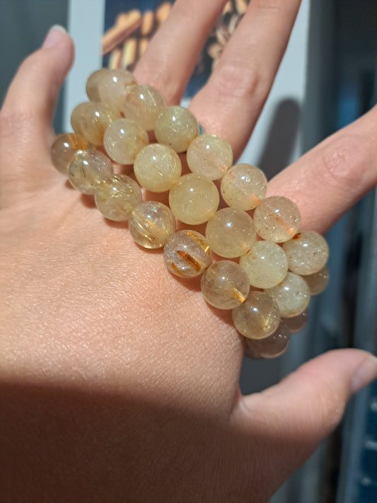 Golden Rutilated Quartz - Bracelet 12 mm