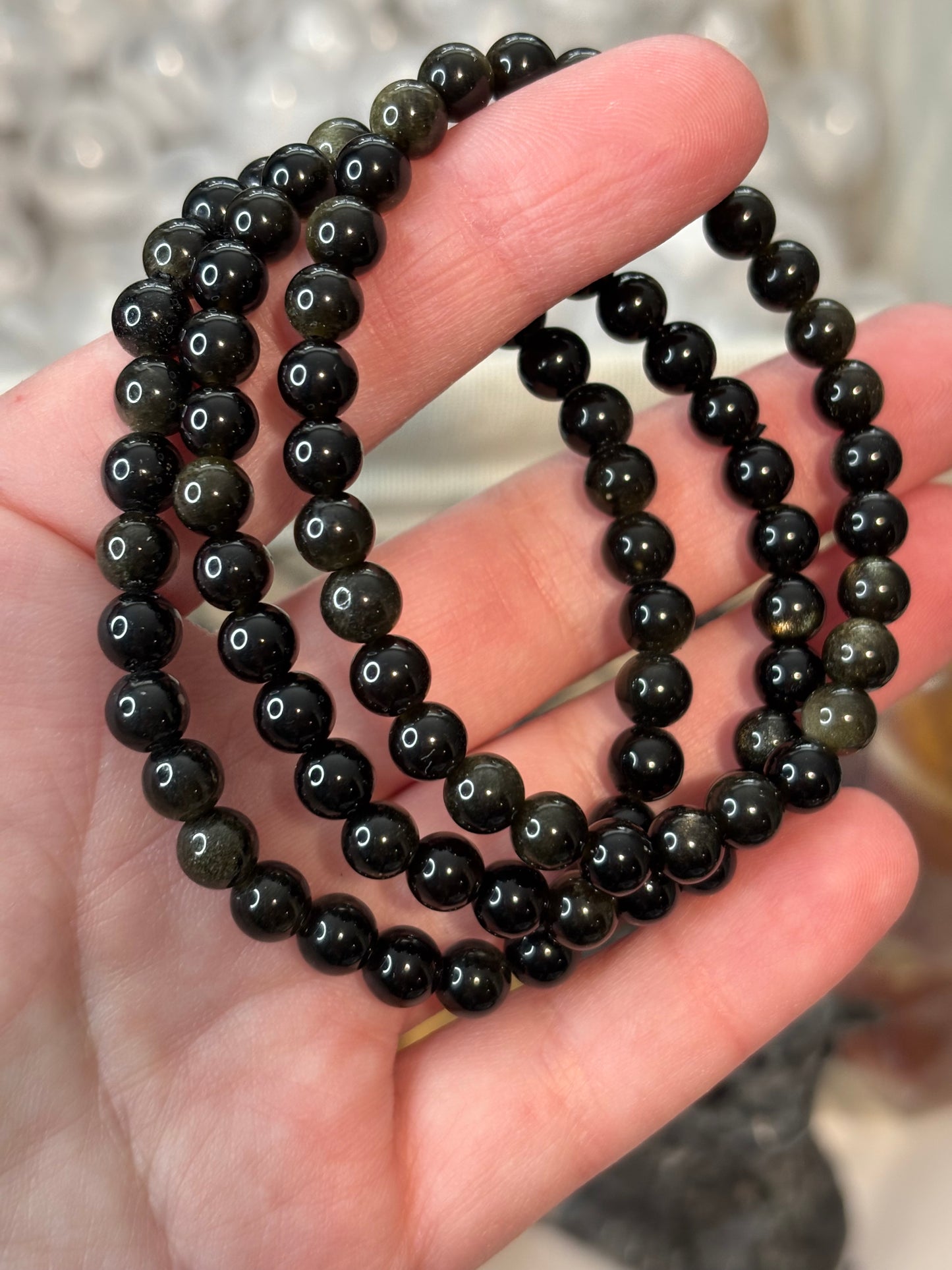 Gold Sheen Obsidian - Bracelet 6 mm
