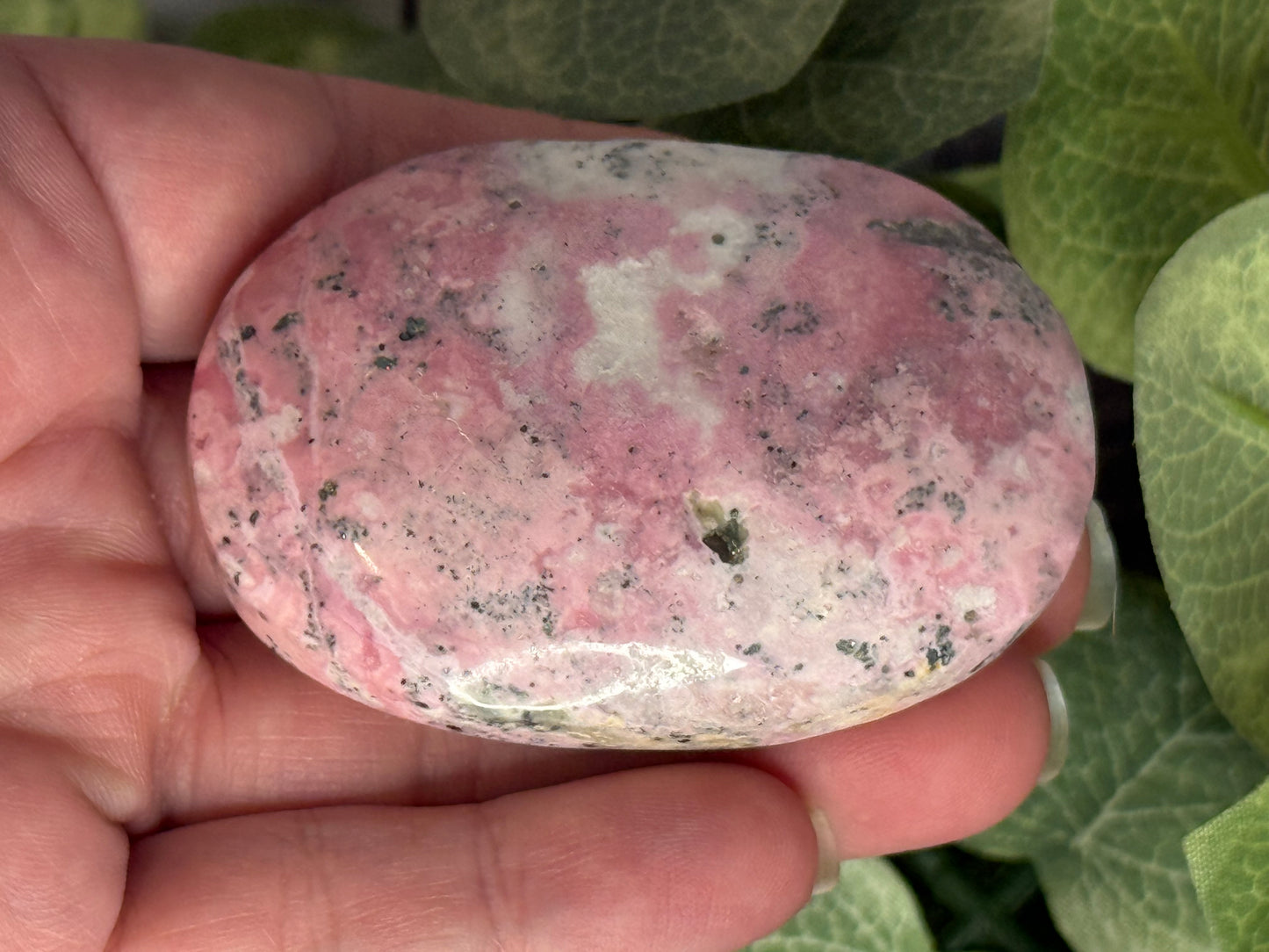 Pink Rhodonite Palm Stones