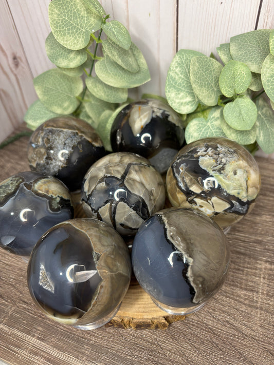 Lava Agate Spheres