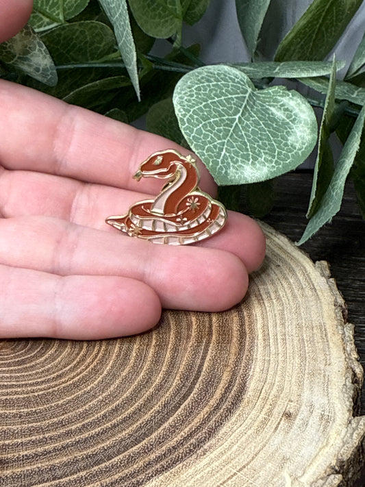 Snake Pin - Brown