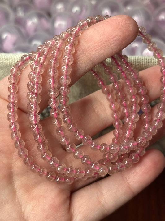 Strawberry Quartz - Bracelet 4 mm