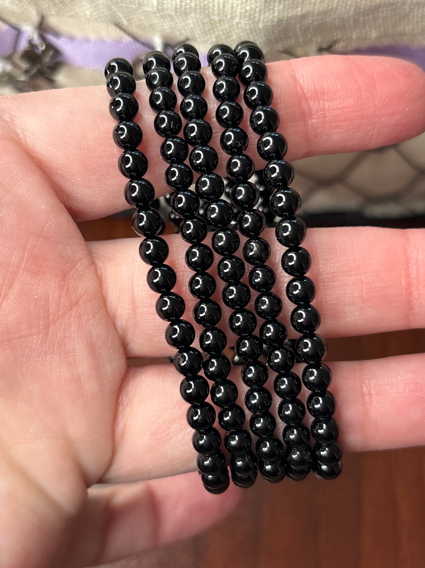 Black Obsidian - Bracelet 4 mm