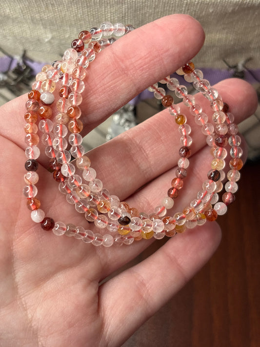 Fire Quartz - Bracelet 4 mm