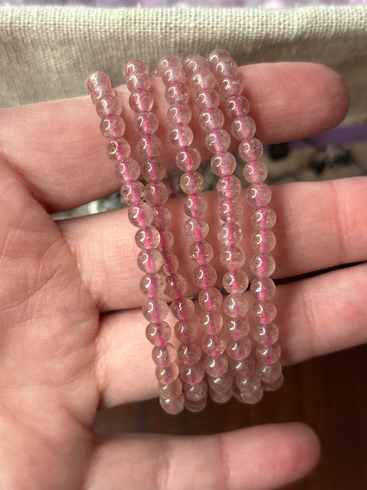 Strawberry Quartz - Bracelet 4 mm