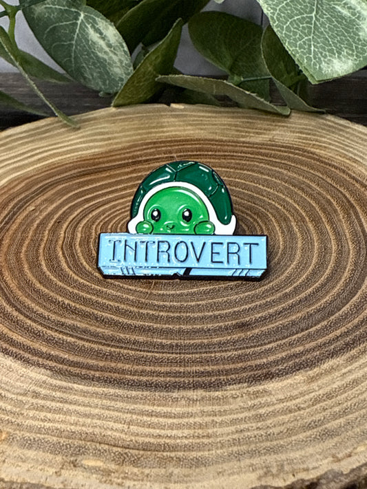 Introvert Turtle Pin