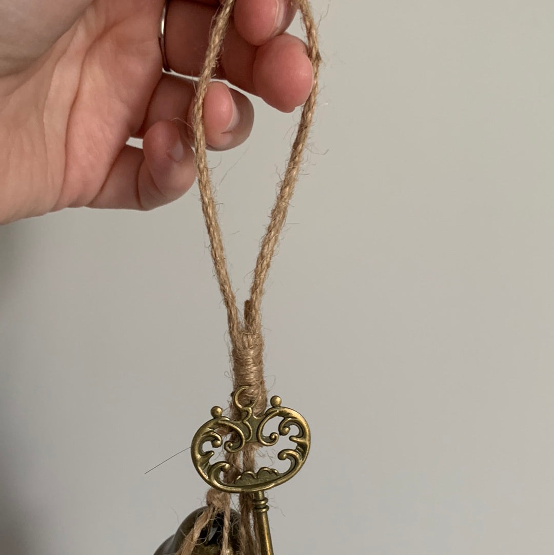 Witch Bells for Home Protection, Hanging Style with charms and key