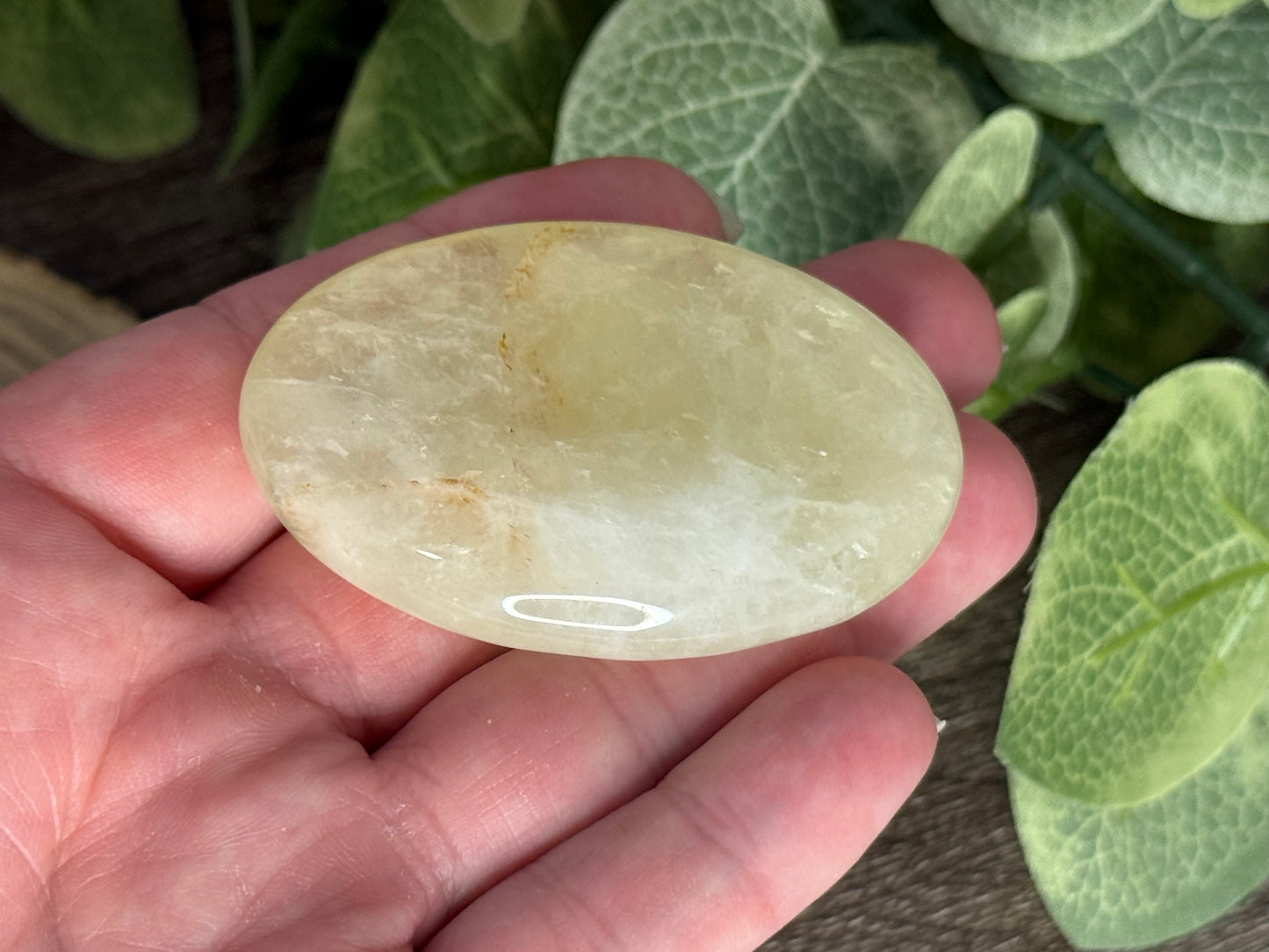 Lemon Citrine Palm Stones