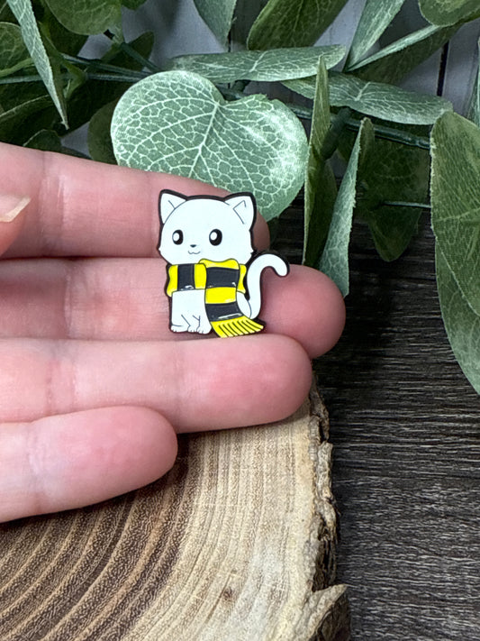 Harry Potter Inspired Cat Pins with Scarves