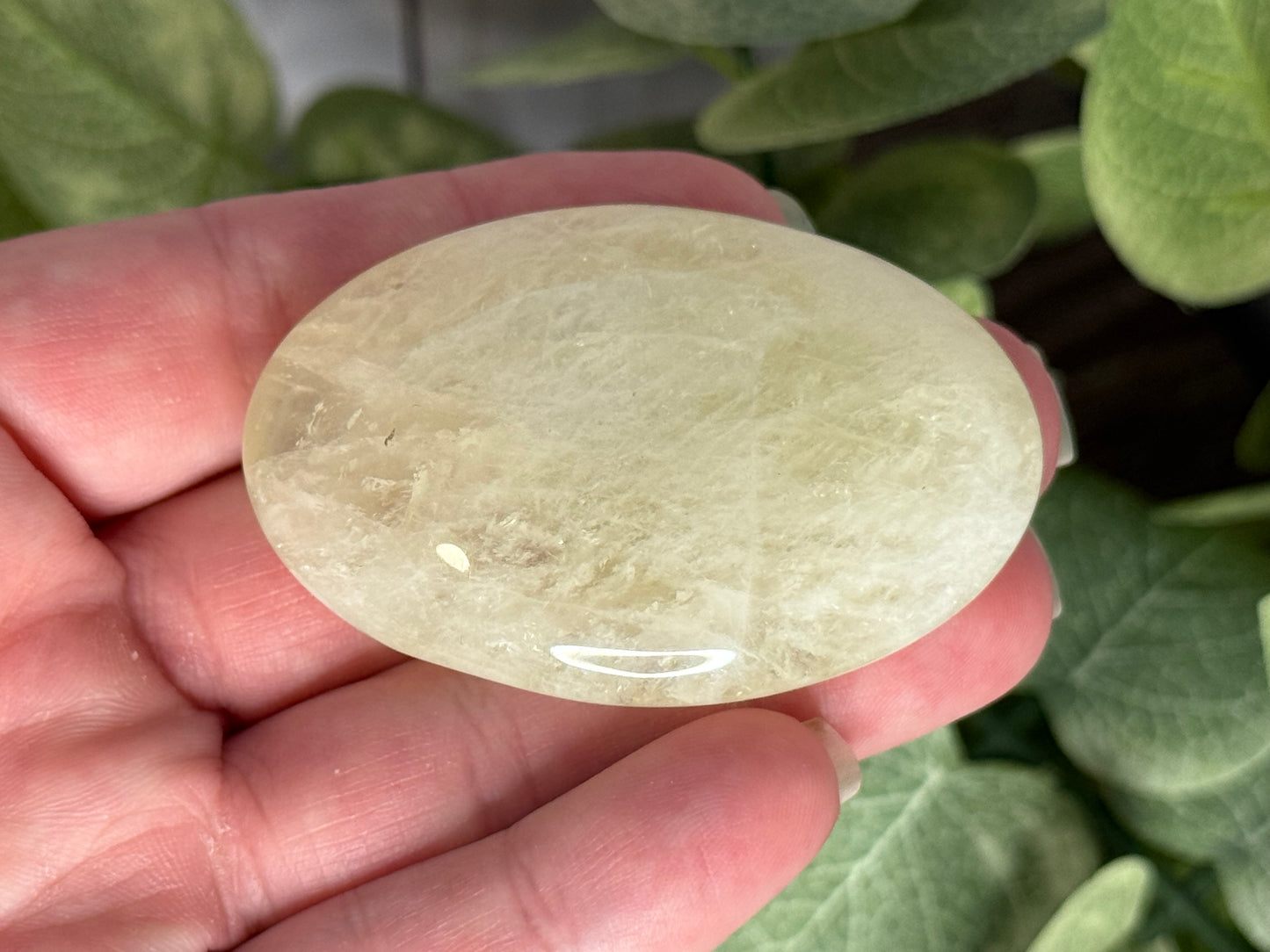 Lemon Citrine Palm Stones
