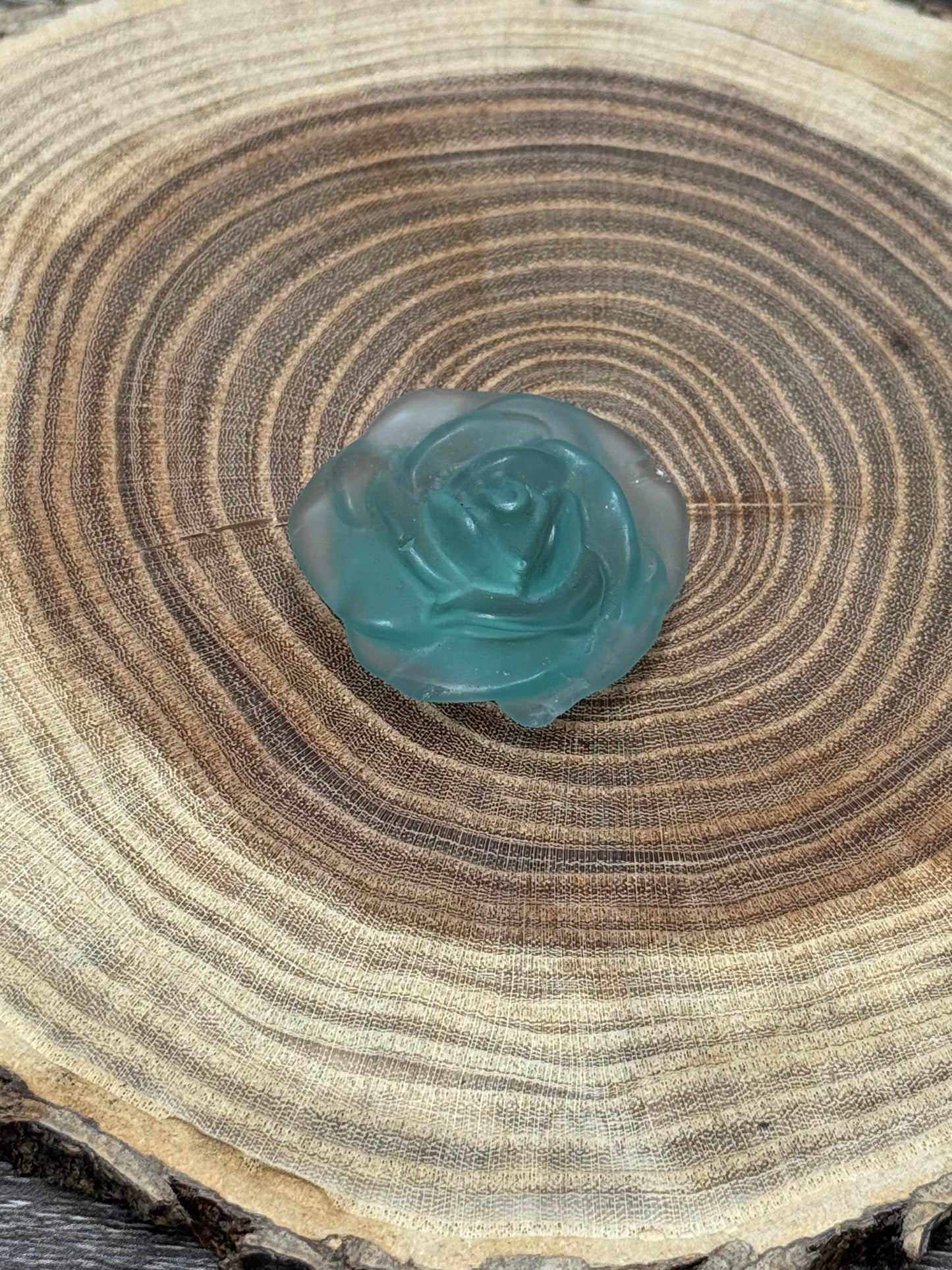 Fluorite Rose Carving