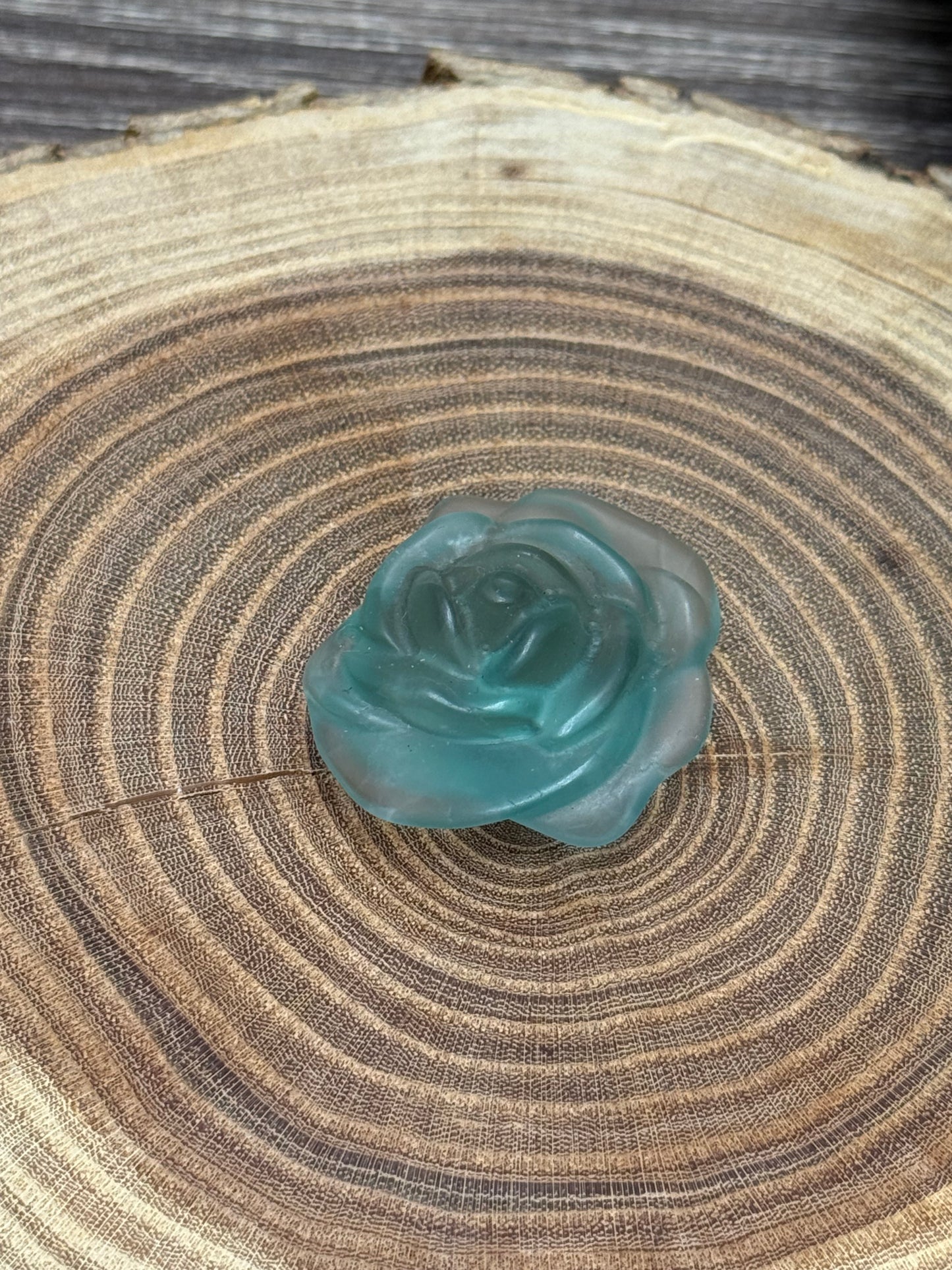 Fluorite Rose Carving