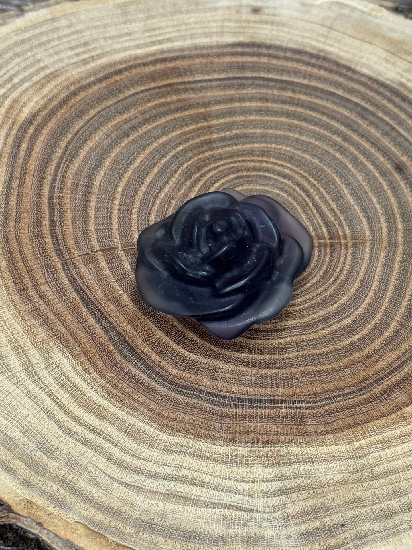 Fluorite Rose Carving