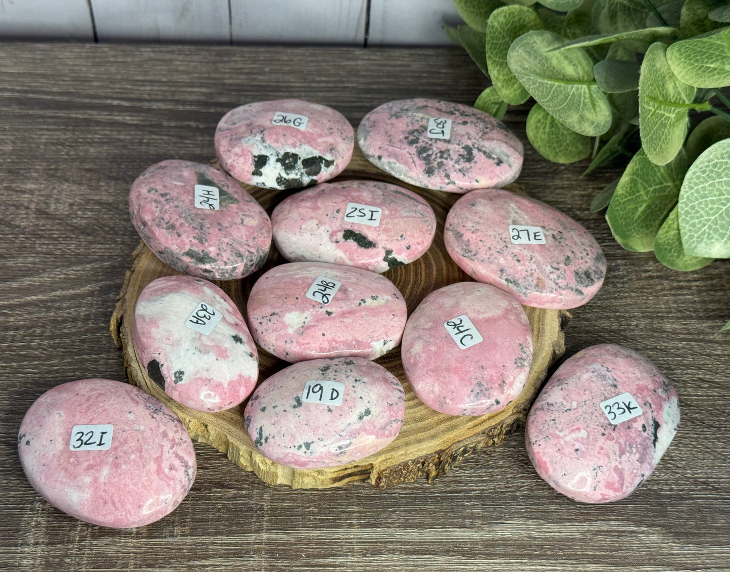 Pink Rhodonite Palm Stones
