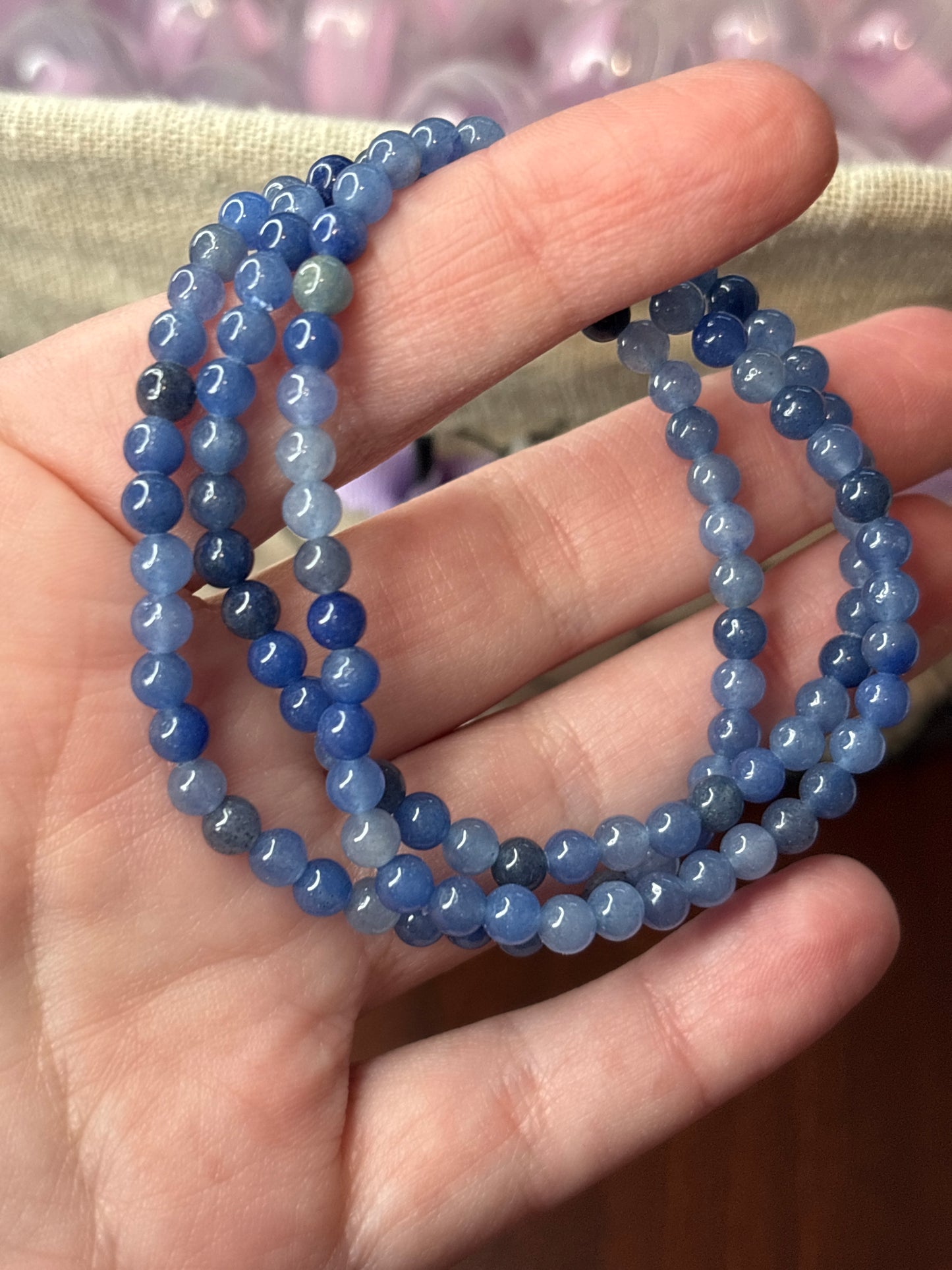 Blue Aventurine - Bracelet 4 mm