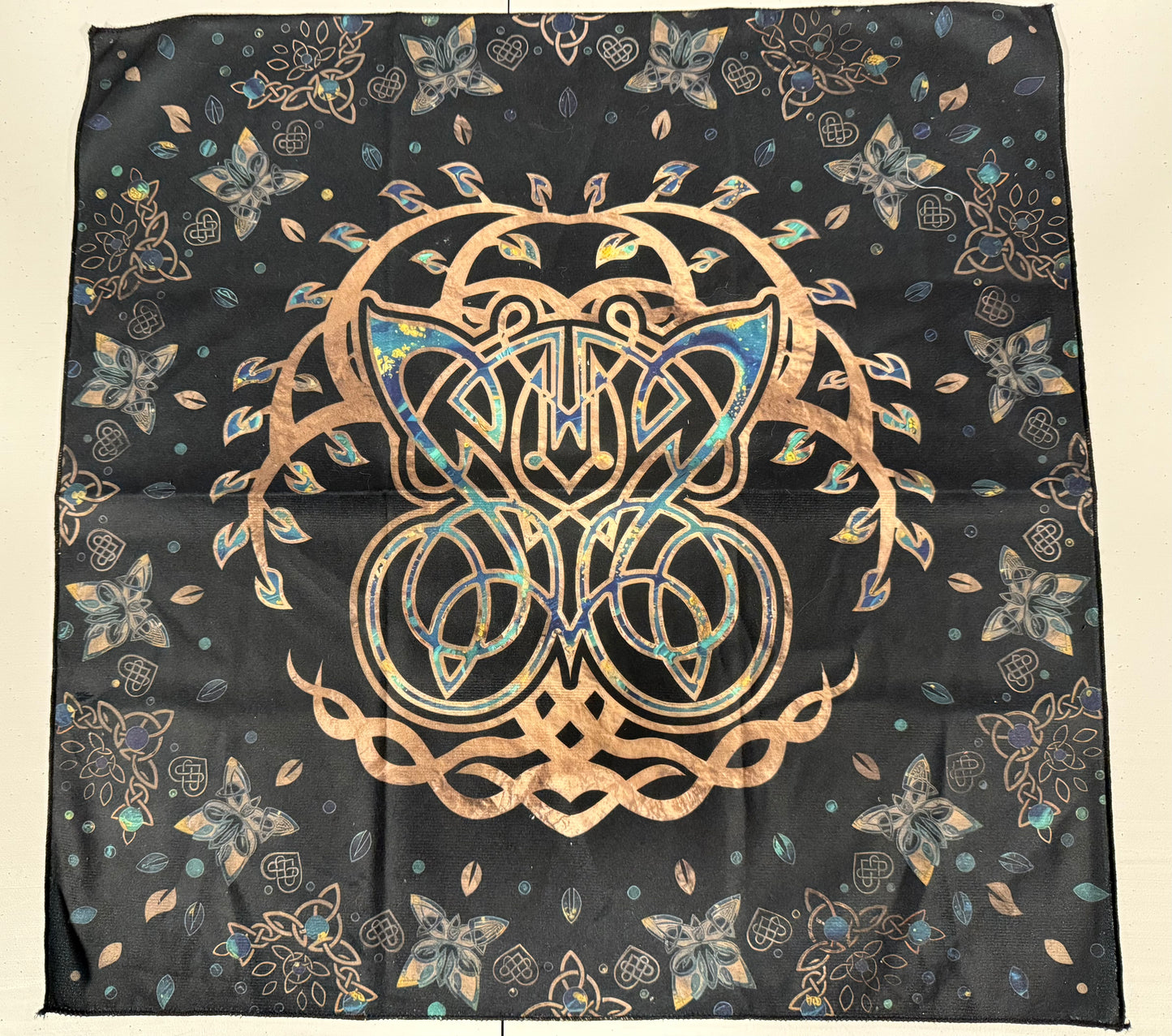 Altar Cloth suede - Tree of Life, Celtic knots