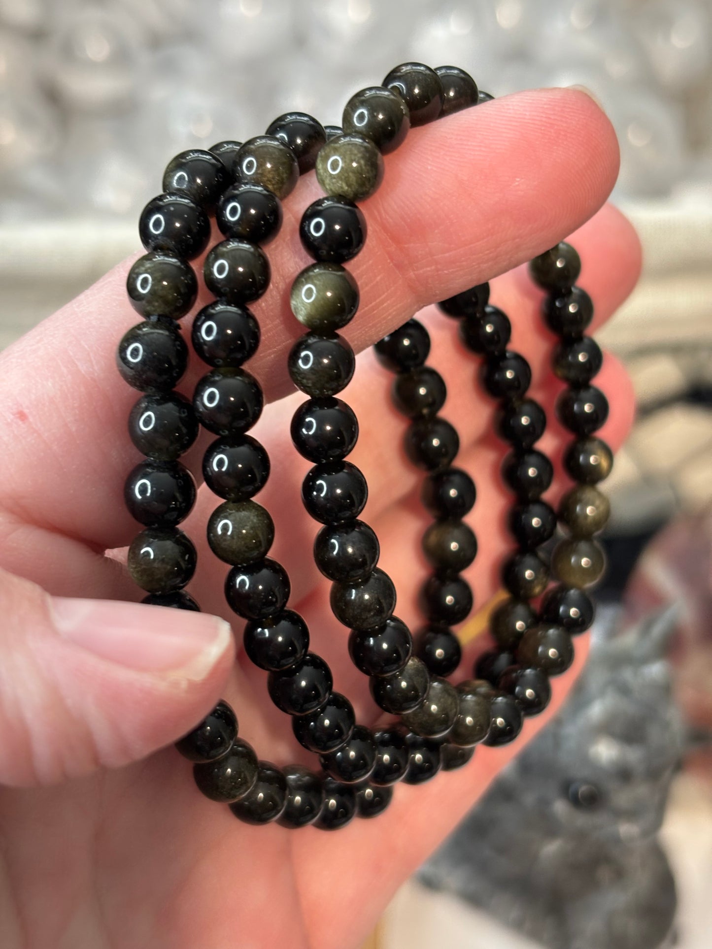 Gold Sheen Obsidian - Bracelet 6 mm