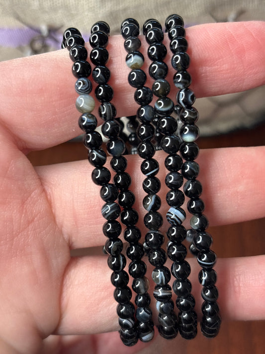 Orca Agate - Bracelet 4 mm