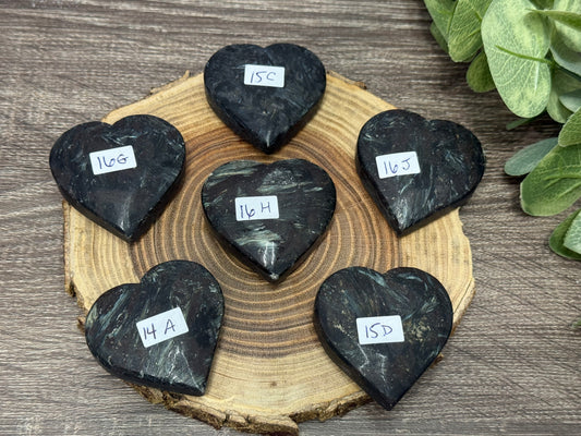 Garnet and Astrophyllite Hearts