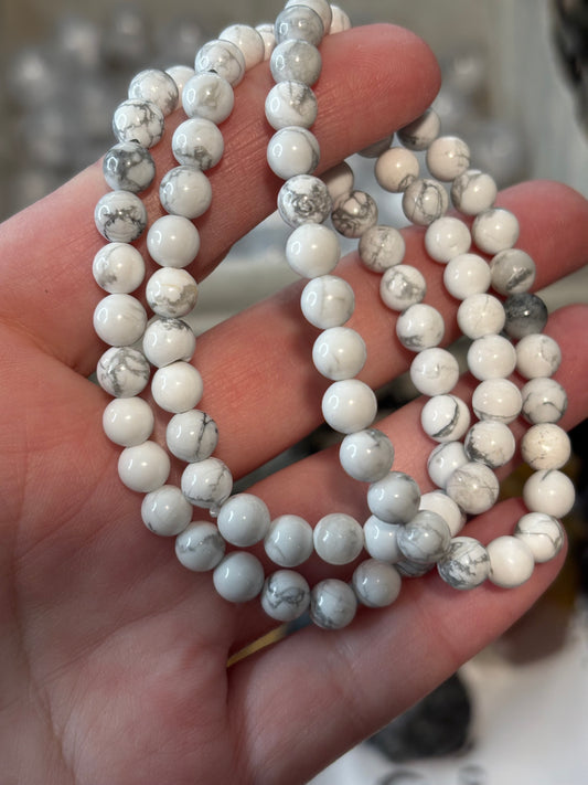 Howlite -  Bracelet 6 mm
