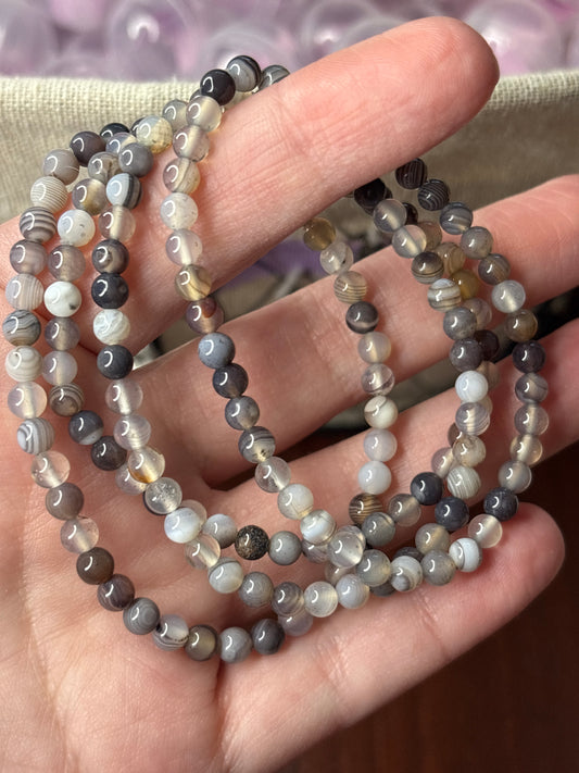 Botswana  Agate - Bracelet 4 mm