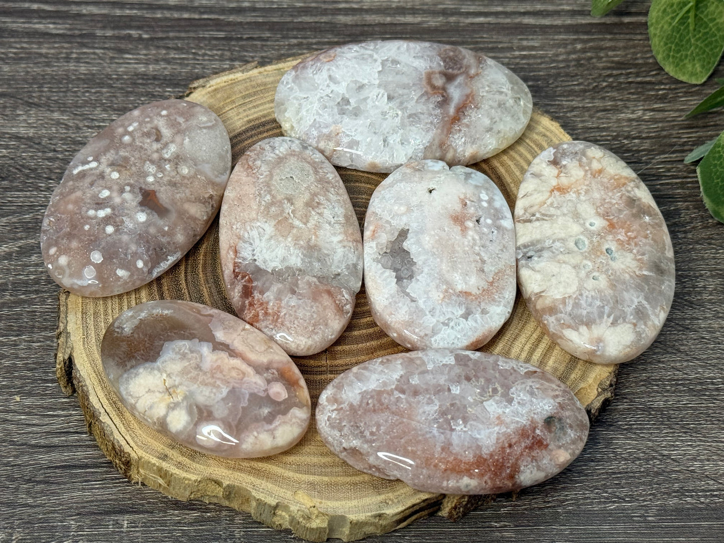 Pink Amethyst Palm Stones