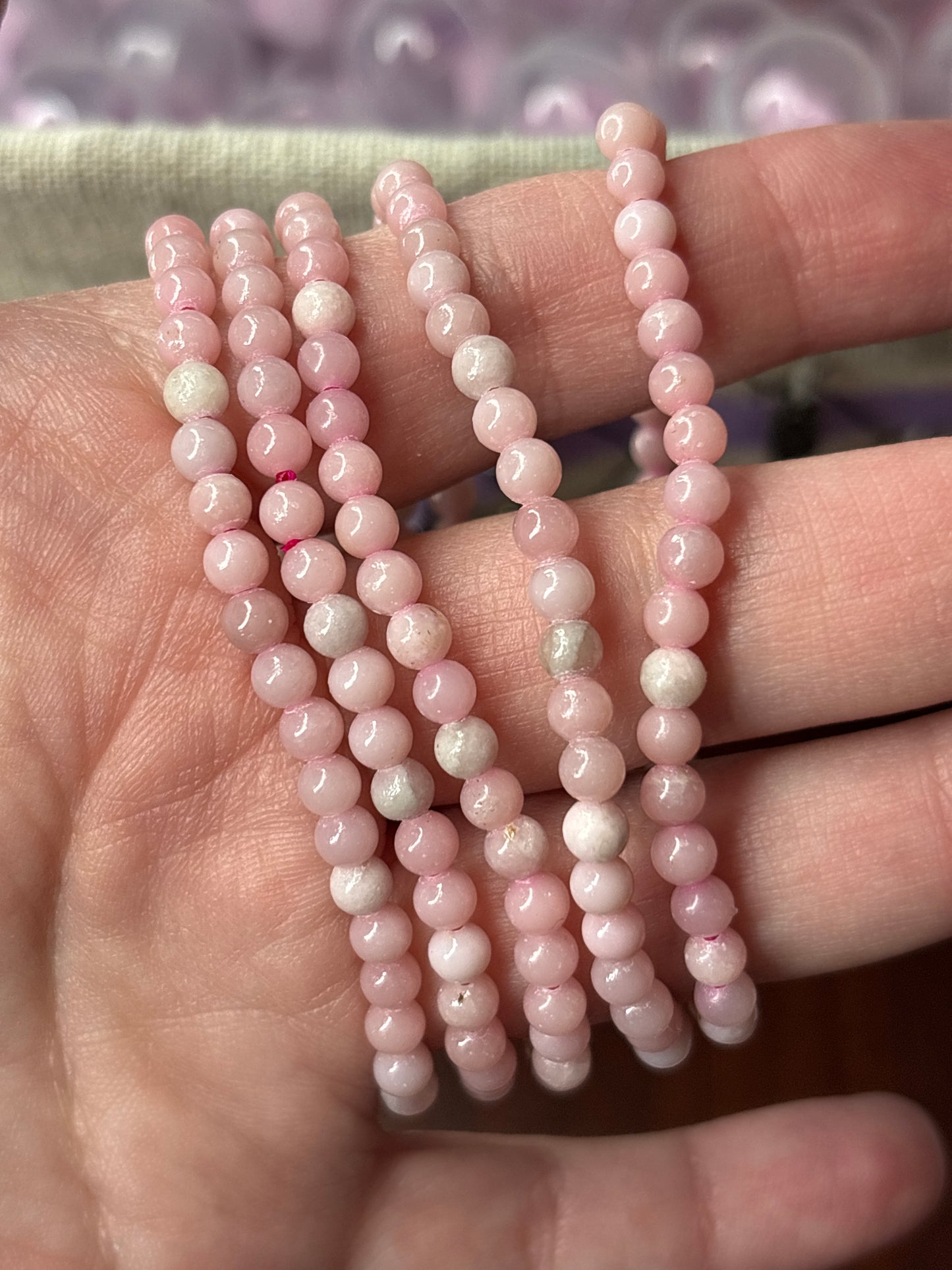 Pink Opal - Bracelet 4 mm
