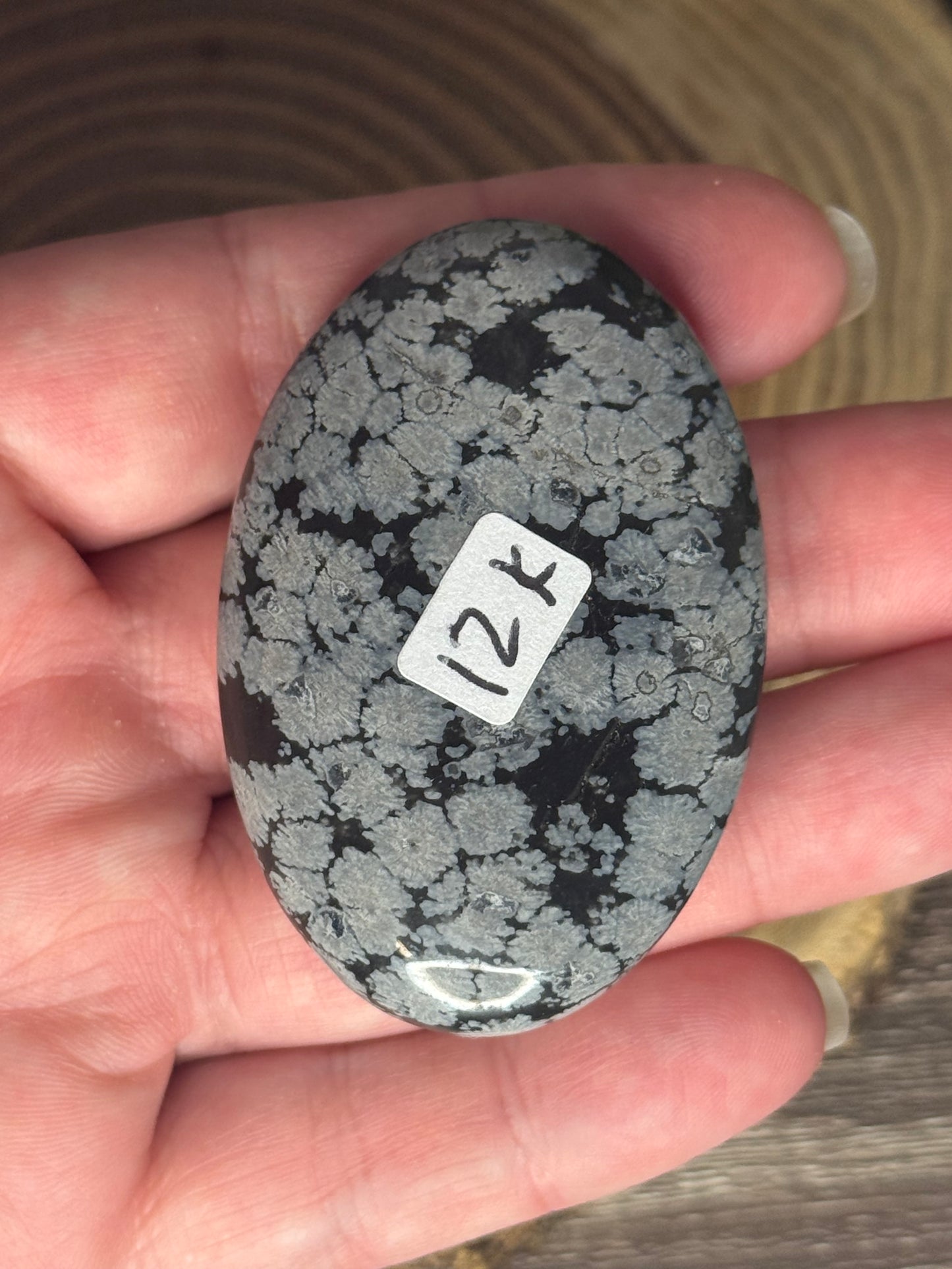 Snowflake Obsidian Palm Stones