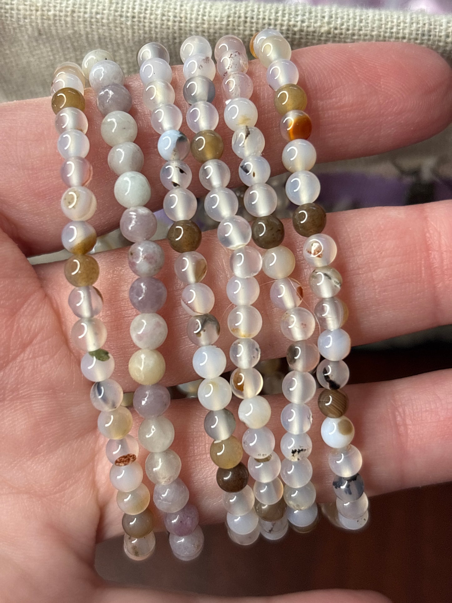 Agate - Bracelet 4 mm