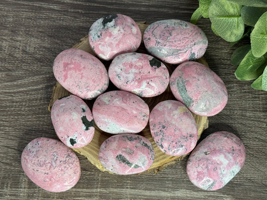 Pink Rhodonite Palm Stones
