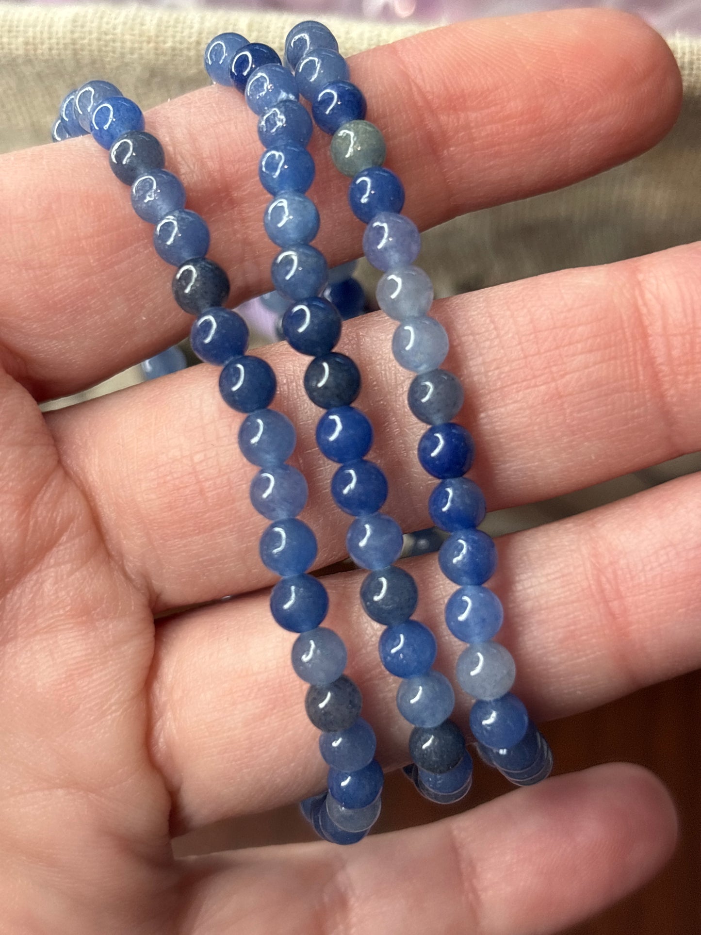 Blue Aventurine - Bracelet 4 mm