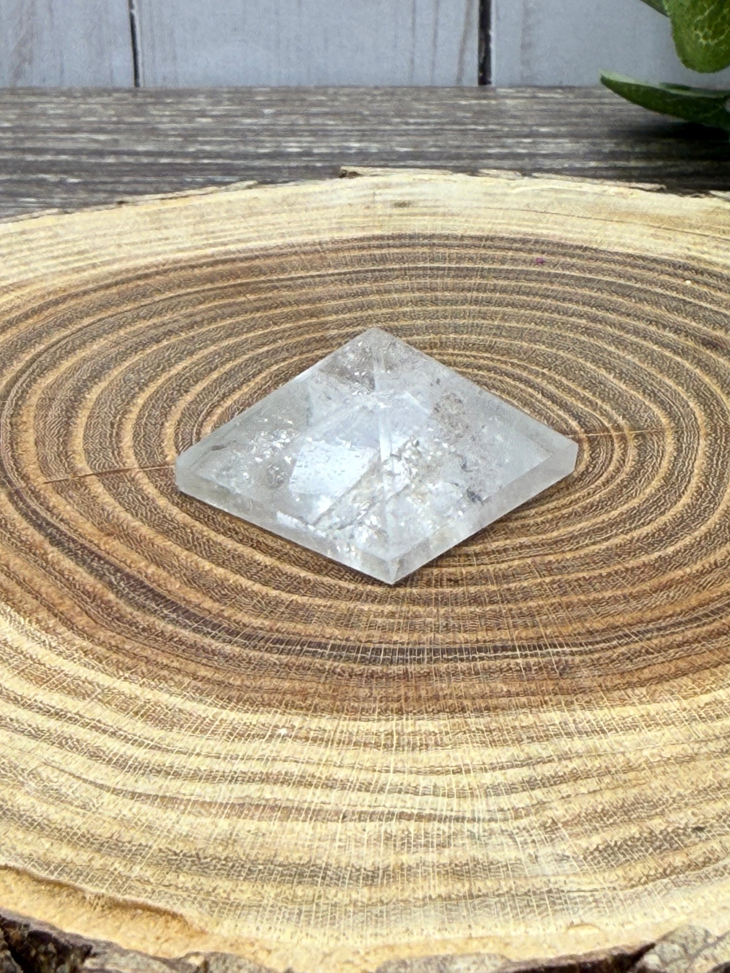 Clear Quartz Pyramid Carving