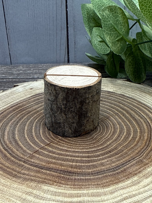 Card Stand, Card Holder - Wooden Natural Branch