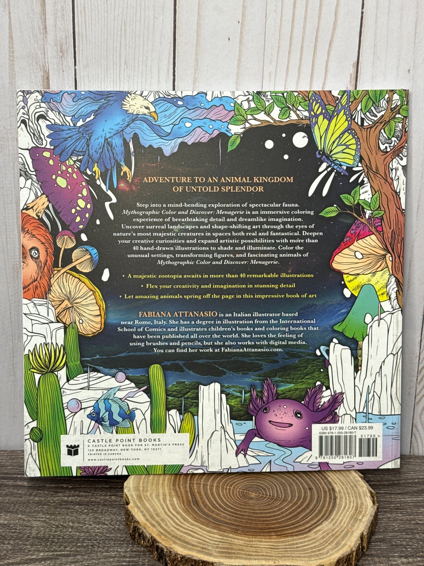 Mythographic Color and Discover Menagerie An Artist's Coloring Book of Amazing Animals