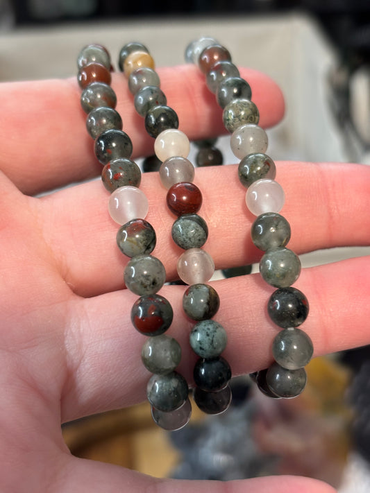 African Bloodstone - Bracelet 6 mm