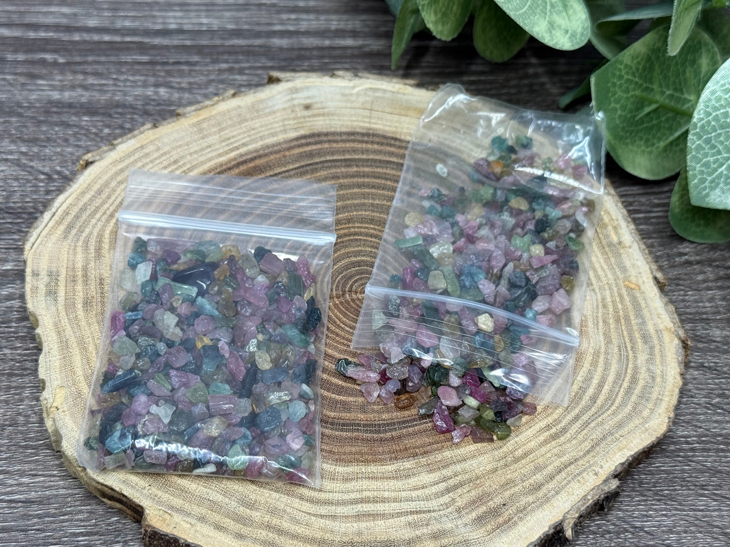 Watermelon Tourmaline Crystal Chips