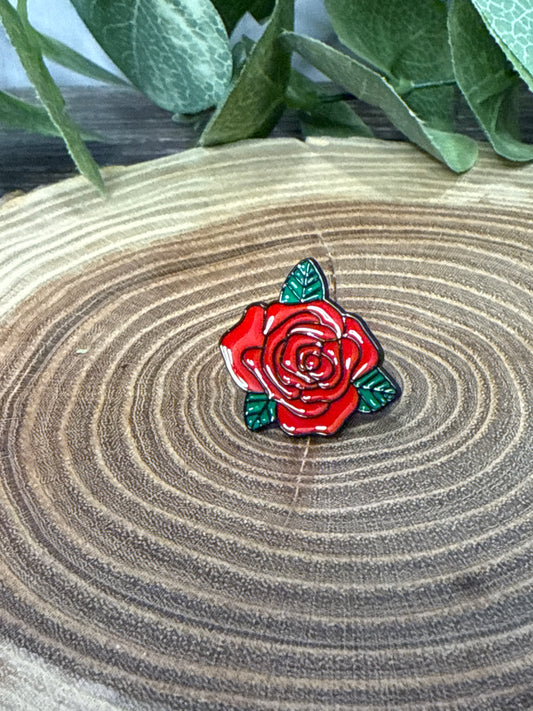 Red Rose Pin