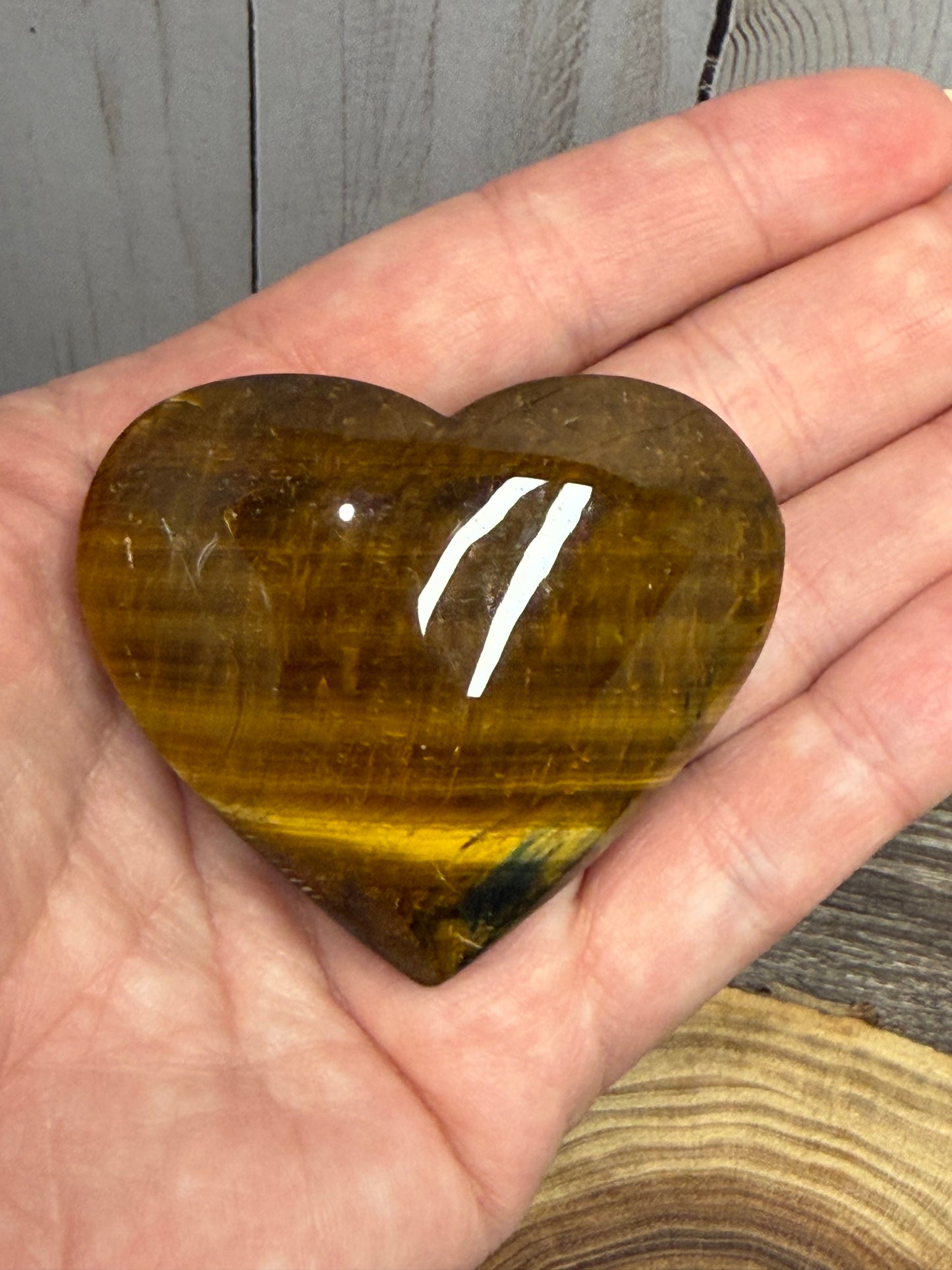 Tigers Eye Carved Hearts