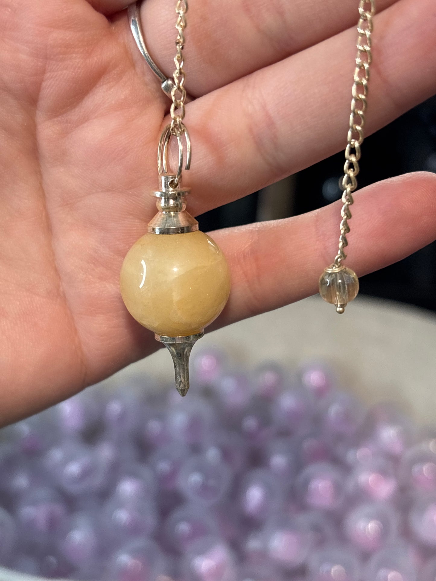 Pendulum Rounded - Orange Calcite