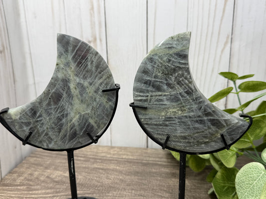 Labradorite Moons on Stands