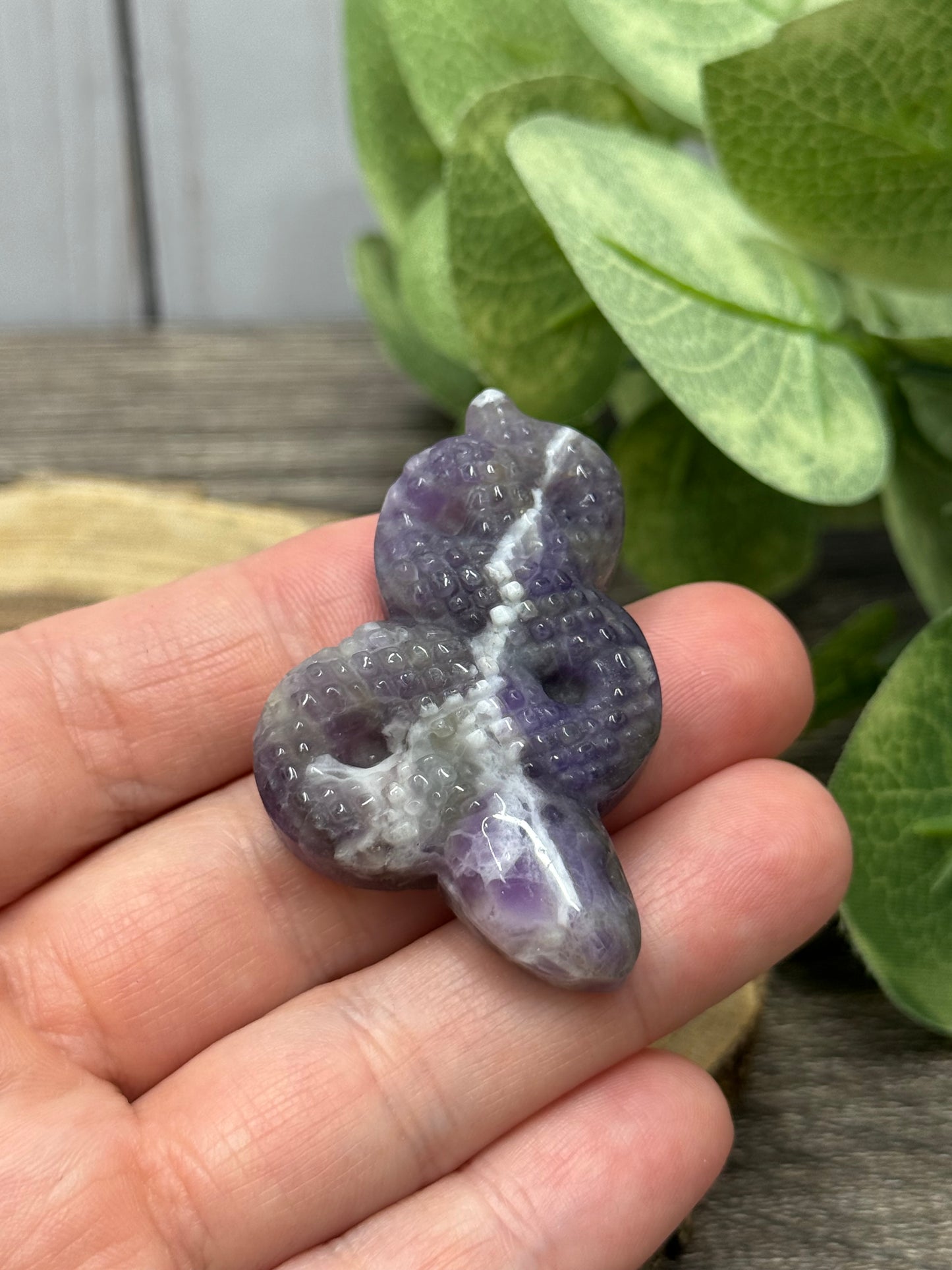 Snakes - Rhodonite and chevron amethyst