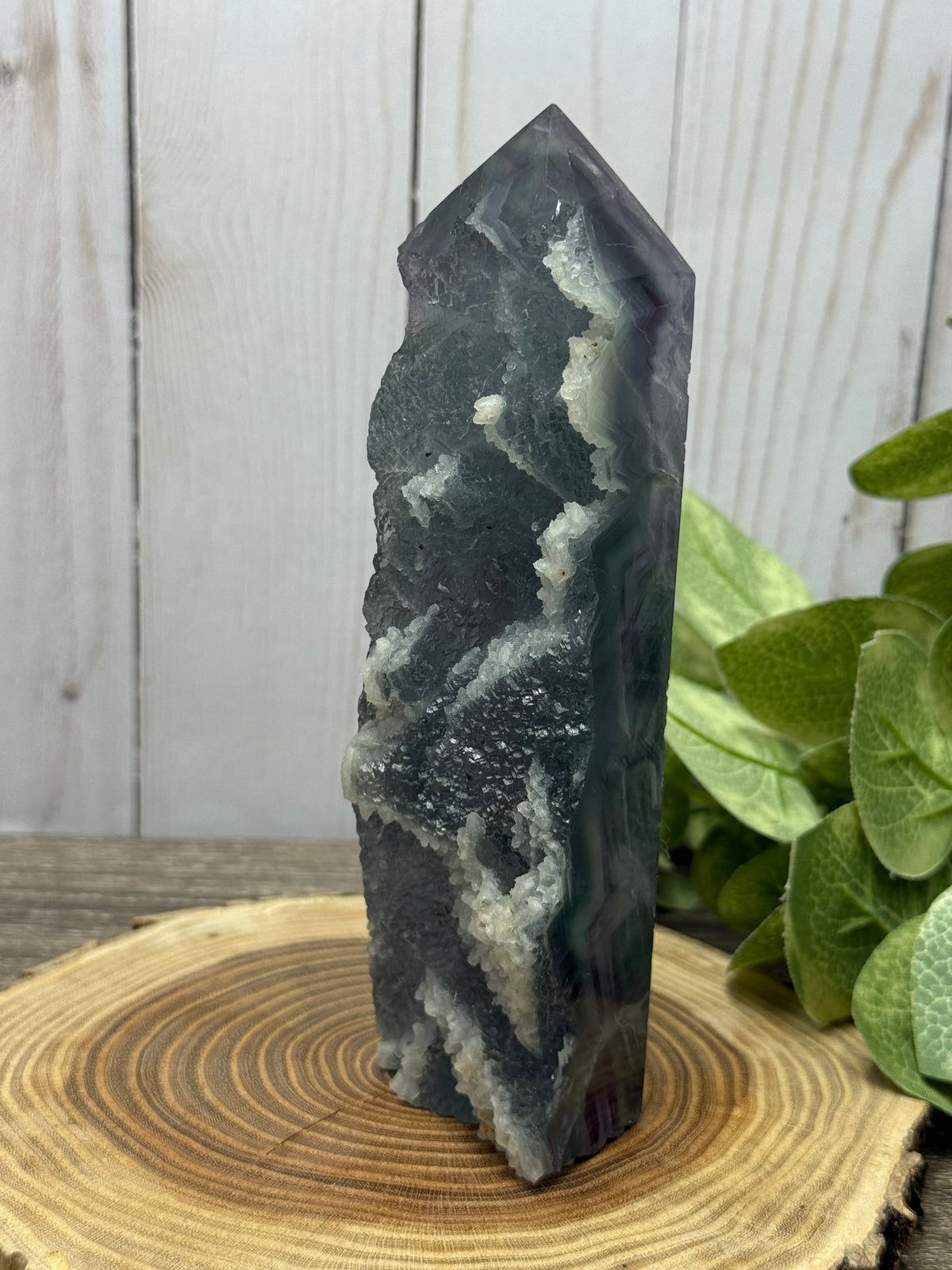 Fluorite Towers with Rough Edge