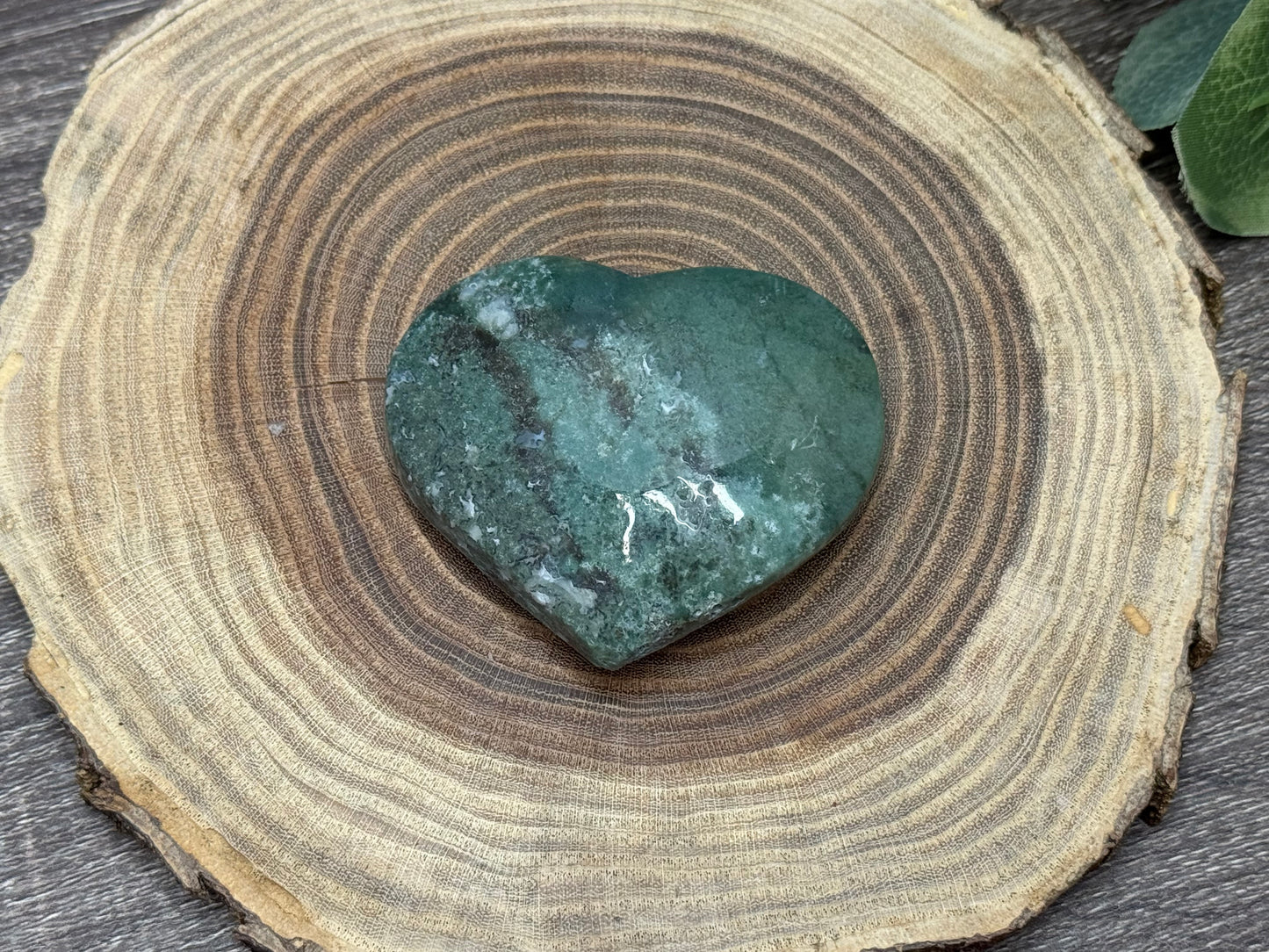 Moss Agate Hearts
