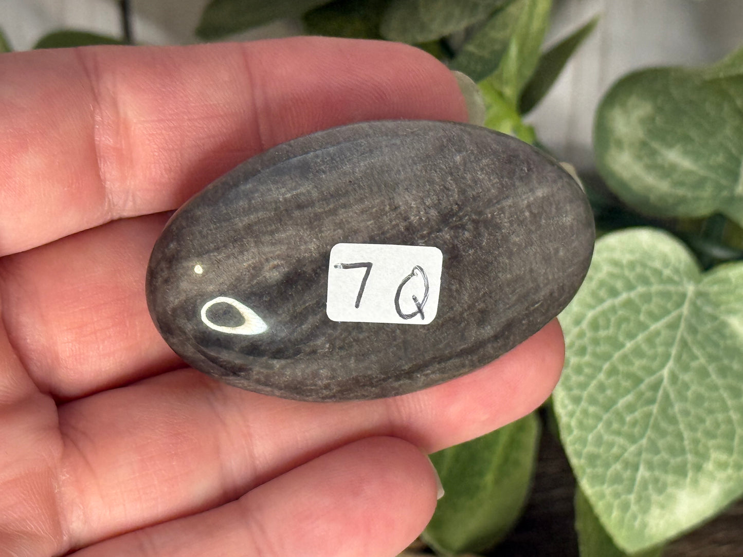Obsidian - Silver Sheen Palm Stones