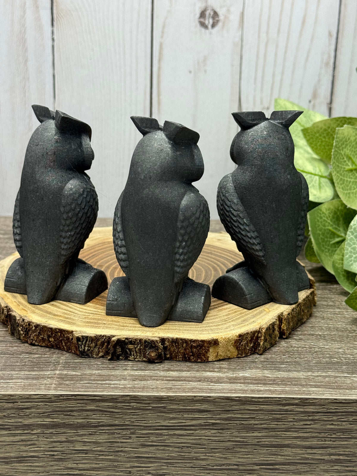 Shungite Owl Carvings