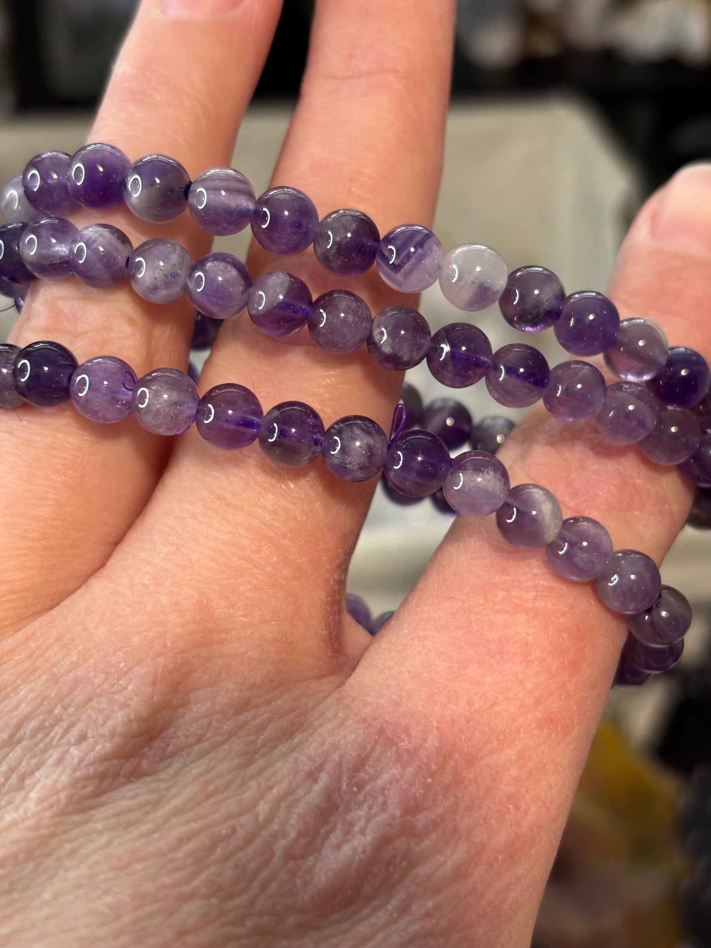 Chevron Amethyst - Bracelet 6 mm